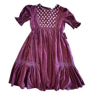 Böhme Womens Purple Dress Bohemian Diamond Accents Drawstring‎ Medium